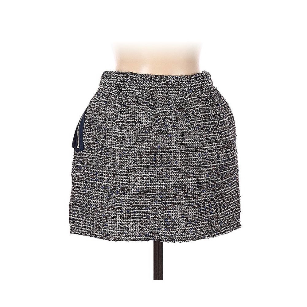 48.Color Block| Wool Tweed cotton blend|Size 38(EU)| Mini Skirt| Pockets - Picture 4 of 11